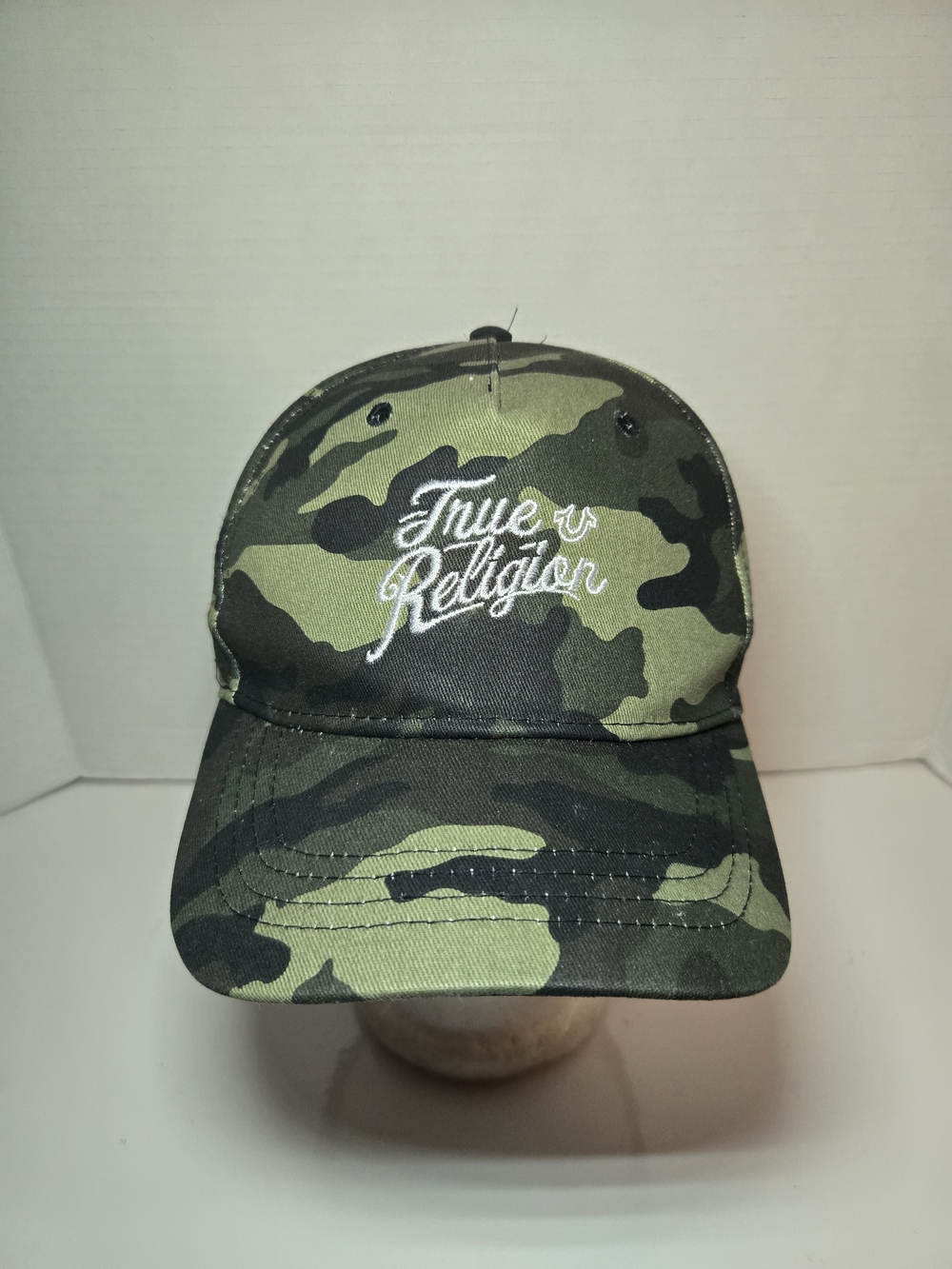 True Religion Olive Green Camouflage Baseball Cap
